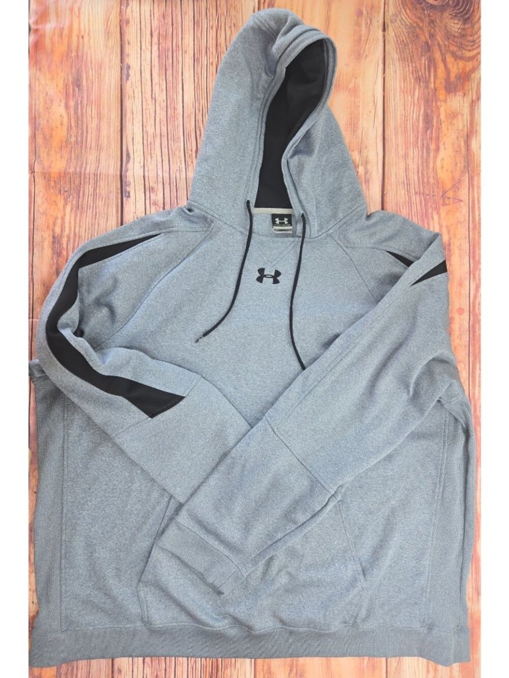 Under Armour Mens Grey Performance Hoodie 3XL With Black Accents